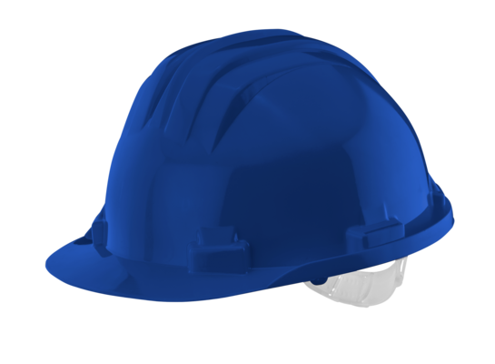 Kask ochronny atestowany, niebieski