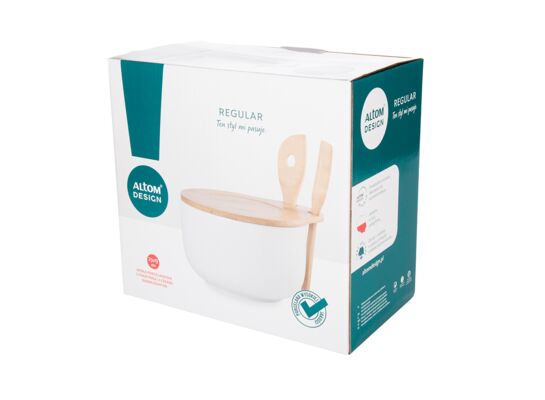 Miska z pokrywką i łyżkami bambusowymi Regular NBC