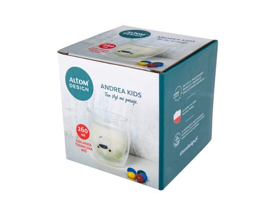 Szklanka termiczna Andrea kids 260 ml miś