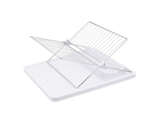 Suszarka do naczyń skladana z tacą 36 x 34 x 16 cm biała