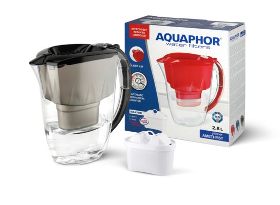 Dzbanek 2,8 l Amethyst z wkładem filtrującym B100-25 Maxfor czarny