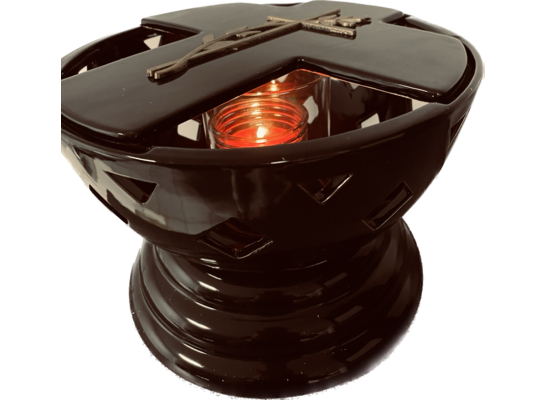 Znicz tradycyjny Ceramika SZT2 36 cm czarny Ilumini