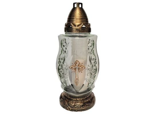 Znicz LW Z-468 krzyż 32,5 cm złoty