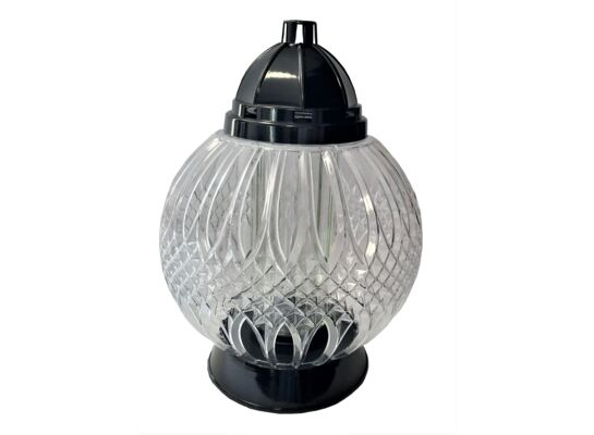 Znicz kula 35 cm biały/fioletowy