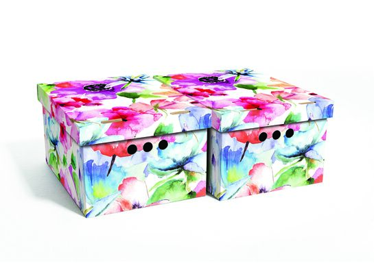 Pudło KWIATY AKWARELA A4 2 sztuki