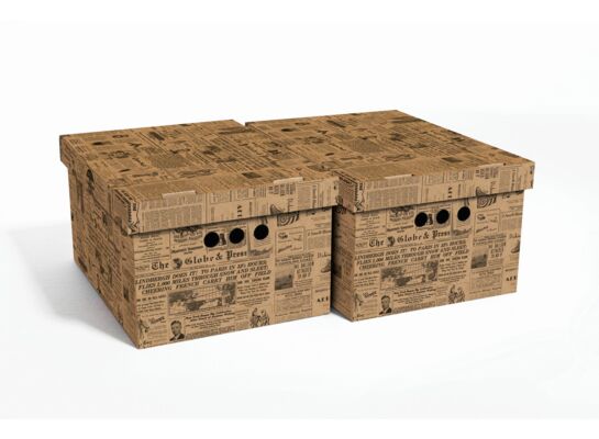 Pudło GAZETA brąz A4 2 sztuki