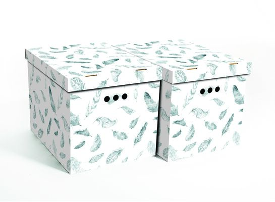 Pudło PIÓRA białe XL 2 sztuki