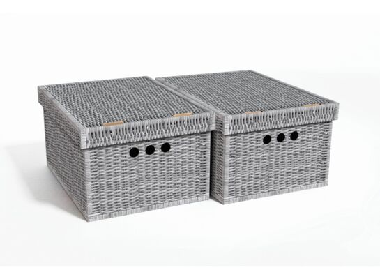 Pudło WIKLINA szara biały A4 2 sztuki