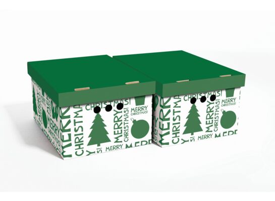 Pudło MERRY CHRISTMAS zielone A4 2 sztuki