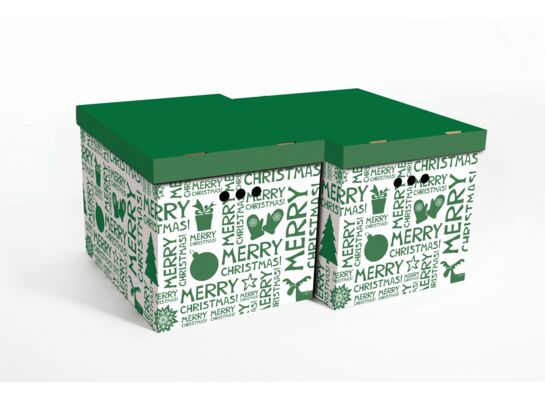 Pudło MERRY Christ. zielone XL 2 sztuki