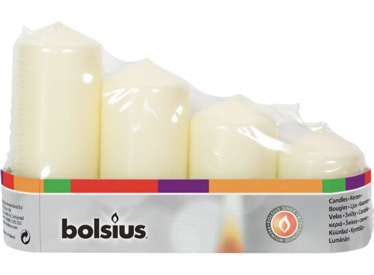 Zestaw świece pieńkowe adwentowe 4 szt. 120, 100, 80, 60