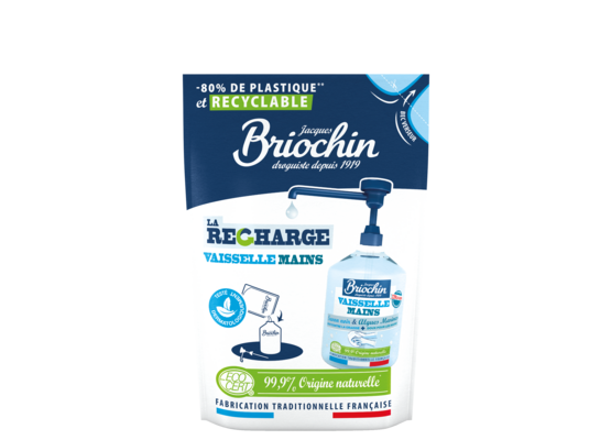 Zapas żel do mycia naczyń i rąk mydło lniane 500 ml Briochin
