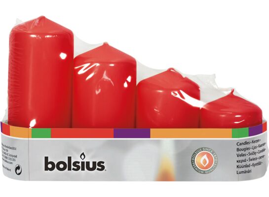 Zestaw świece pieńkowe adwentowe 4 szt. 120, 100, 80, 60