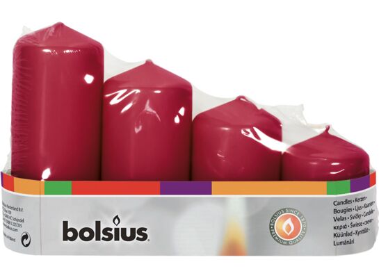 Zestaw świece pieńkowe adwentowe 4 szt. 120, 100, 80, 60