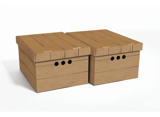 Pudło DESKA brązowa A4 2 sztuki