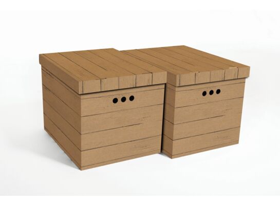 Pudło Deska brąz XL 2 sztuki