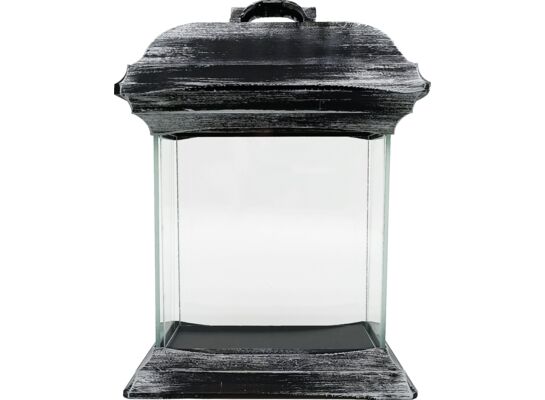 Znicz szklany prostokątny 26 cm bezbarwny