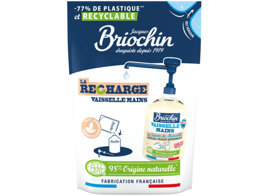 Żel do mycia naczyń i rąk mydło marsylskie zapas 450 ml Briochin