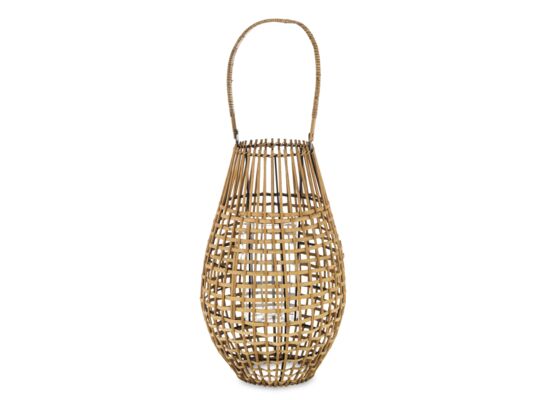 Lampion Rattanowy 25 x 25 x 62 cm brązowy