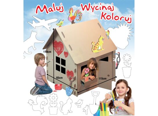 Domek Kartonowy szary