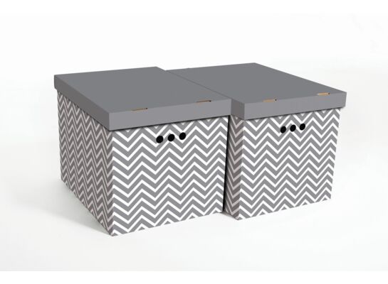 Pudło ZYGZAK szare XL 2 sztuki