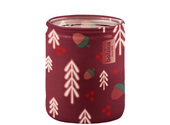 Świeca zapachowa w szkle sleeve z motywem 82/68 mm Winter Spices