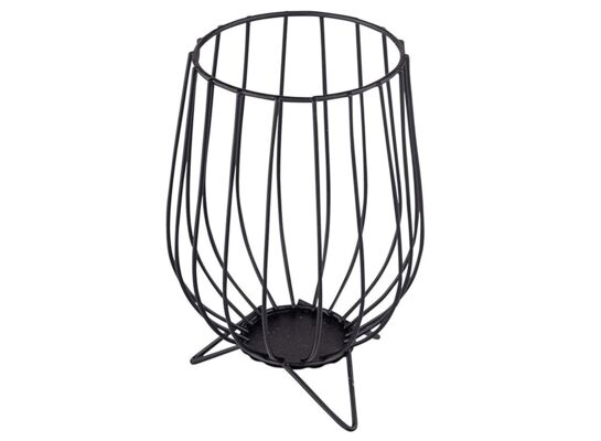 Świecznik metalowy na nóżkach 11 x 11 x 16 cm