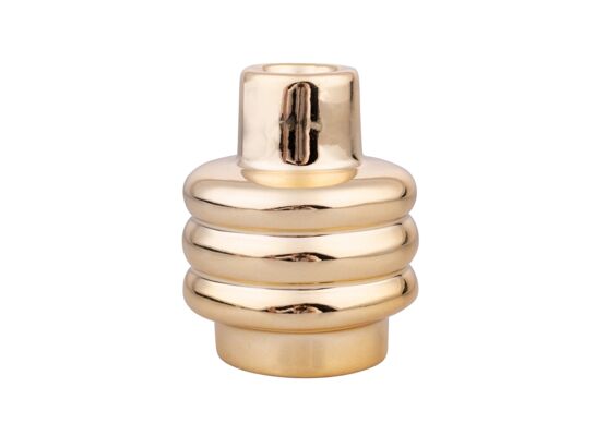 Świecznik porcelanowy złoty 7 x 7 x 9 cm