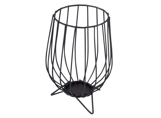 Świecznik metalowy na nóżkach 11 x 11 x 16 cm