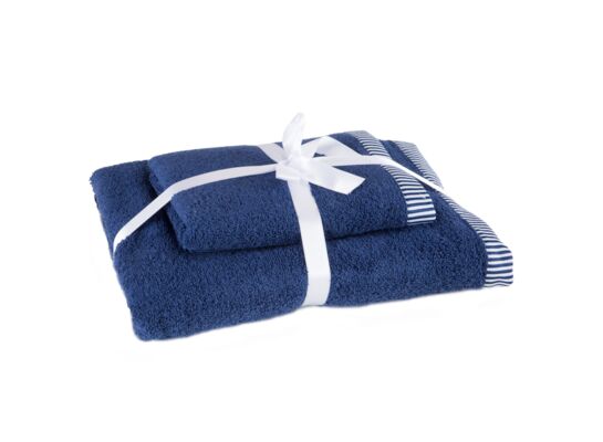 Komplet ręczników KOS 50 x 90 cm + 70 x 140 cm granatowy