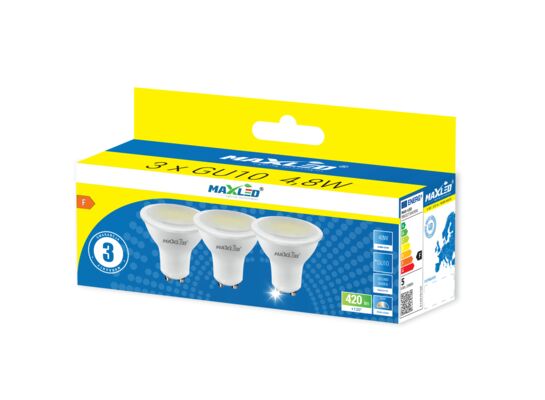 Żarówka LED GU10 4,8 W 3000 K trójpak