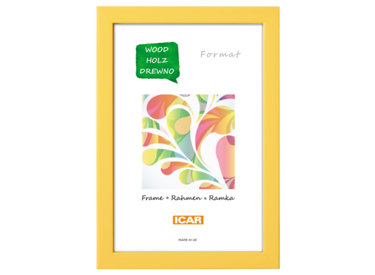 Ramka drewniana PINIA 18 PAK 30 x 40 cm żółty
