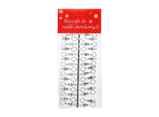 Haczyki do ozdób choinkowych 30 sztuk srebrne