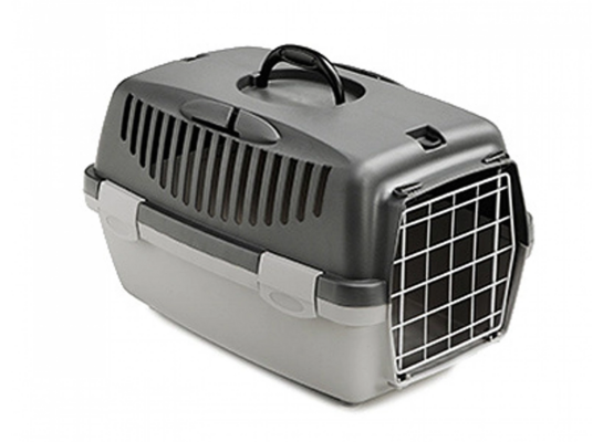 Transporter GULLIVER 1 z metalowymi drzwiczkami jasnoszary/ciemnoszary (422150) ZOLUX