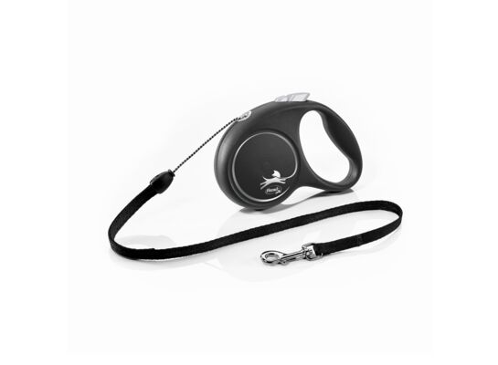 Flexi Smycz automatyczna Black Design S linka 5 m czarny (464452AGT)