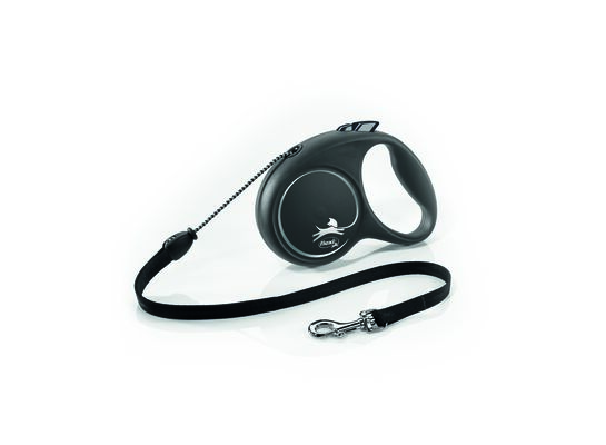 Flexi Smycz automatyczna Black Design M linka 5 m czarny (464453AGT)