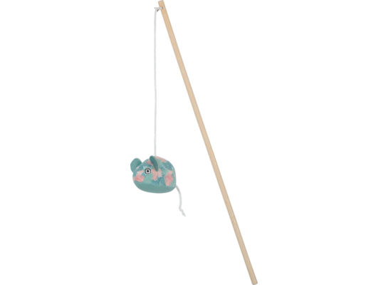 Zabawka dla kota ETHICAT wędka mysz, liście ZOLUX