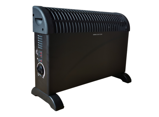 Grzejnik konwektorowy Basic 2000 W z nawiewem czarny Volteno