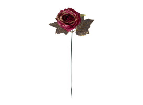 Róża z brokatem 50 cm mix kolorów