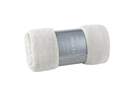 Koc flano RICKY 130 x 170 cm srebrny