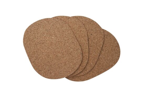 Komplet podkładek owalnych 40 x 29 cm korek naturalny 4 sztuki