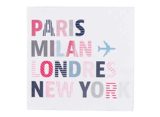 Komplet serwetek 33 x 33 cm miasta TL202300 20 sztuk