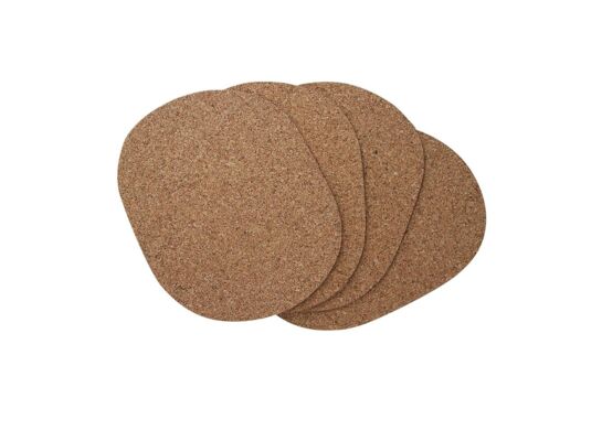 Komplet podkładek owalnych 22 x 30 cm korek naturalny 4 sztuki