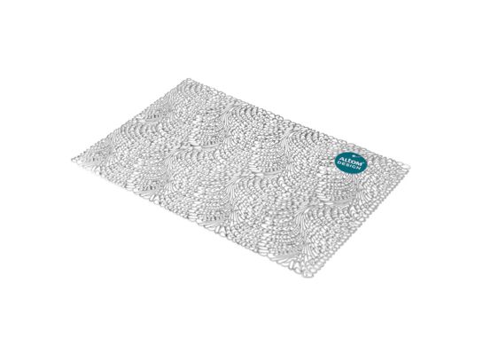 Mata stołowa PVC 45 x 30 cm fale srebrna