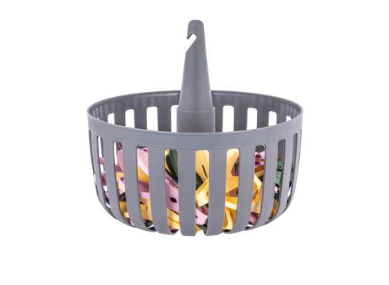 Koszyk z klamerkami do bielizny 82 mm szary 30 sztuk