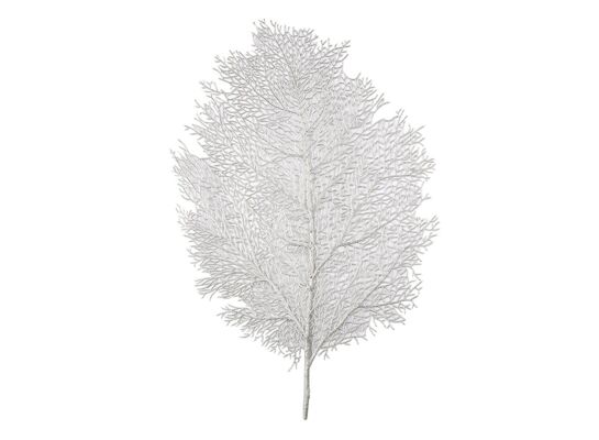 Podkładka ozdobna 49 x 37 cm gałązka/liść srebrna