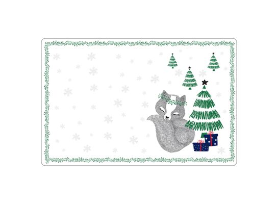 Mata stołowa Winter friends 28 x 43 cm lisek