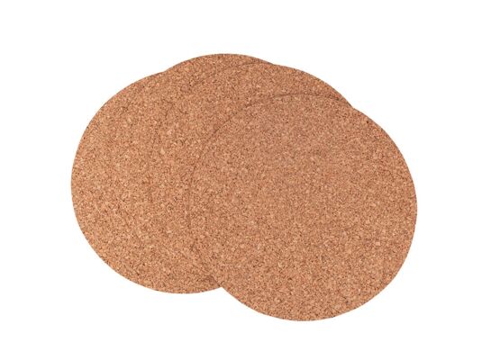 Komplet podkładek okrągłych śr. 30 cm korek naturalny 4 sztuki