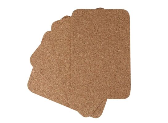 Komplet podkładek prostokątnych 40 x 30 cm korek naturalny 4 sztuki