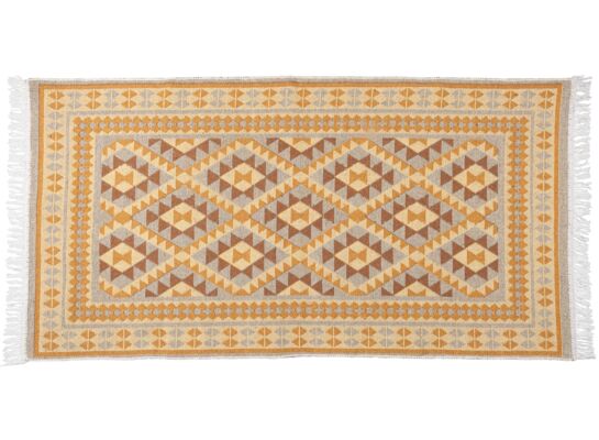 Dywan Kilim 70 x 140 cm ramka miodowy